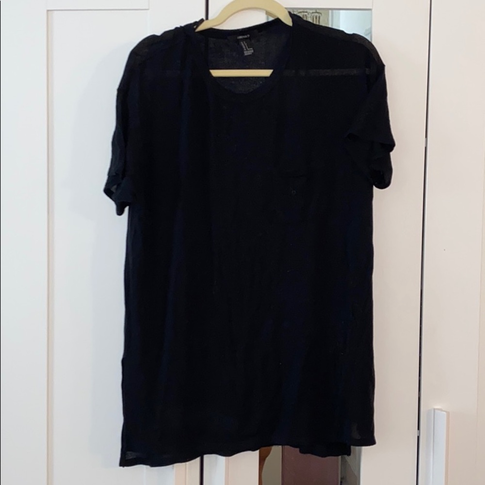 Black over sized tee shirt